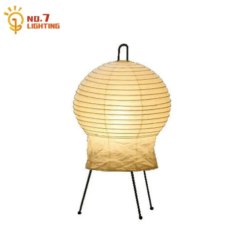 Wabi-sabi cream paper led floor lamp living room tripod light
