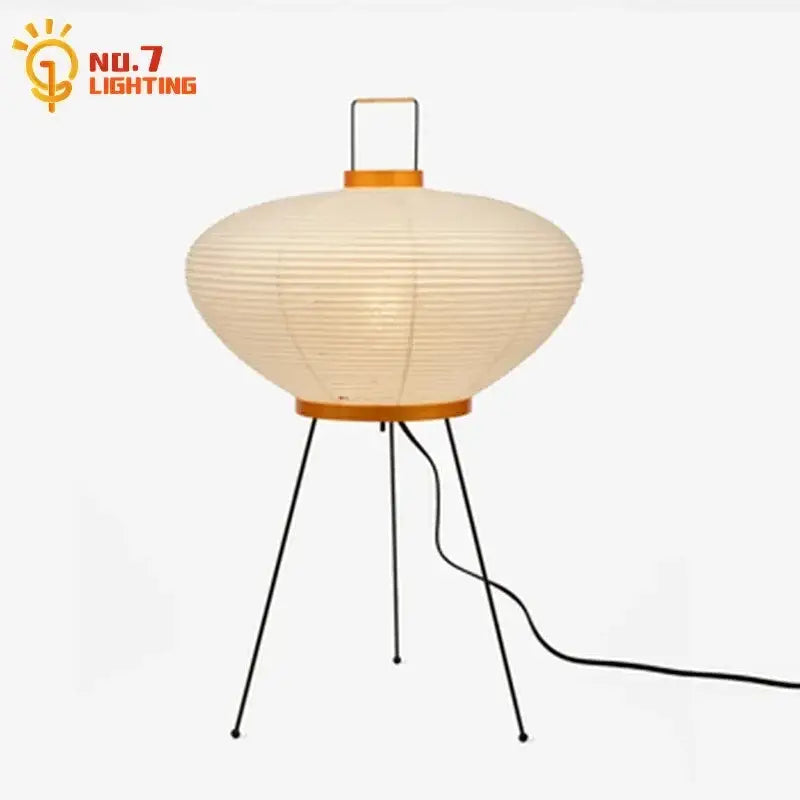 Wabi-sabi cream paper led floor lamp living room tripod light