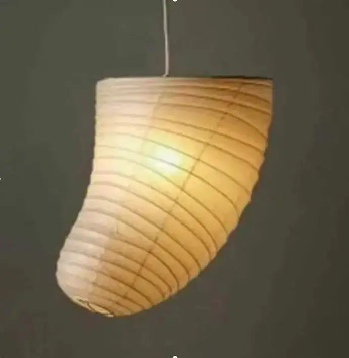 Geometric white akari rice paper pendant lamp for living room