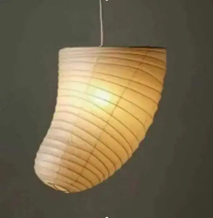 Geometric white akari rice paper pendant lamp for living room