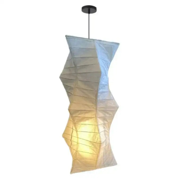 Geometric white akari rice paper pendant lamp for living room