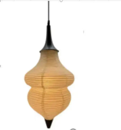 Geometric white akari rice paper pendant lamp for living room