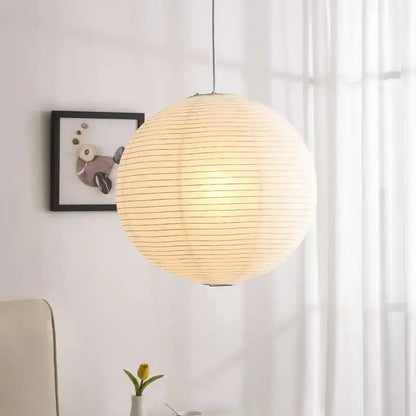 Minimalist white rice paper pendant lights bedroom hanging lamp