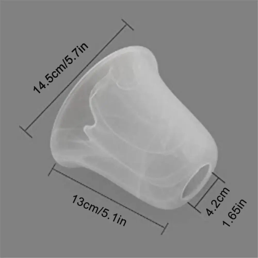 Flower shaped transparent alabaster glass shade for living room fan