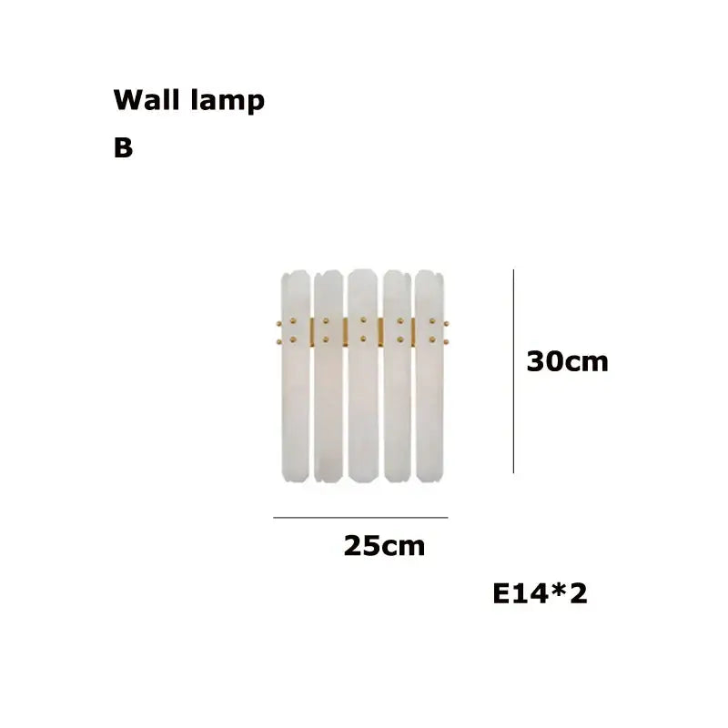 Elegant alabaster gold chrome chandelier living room pendant light