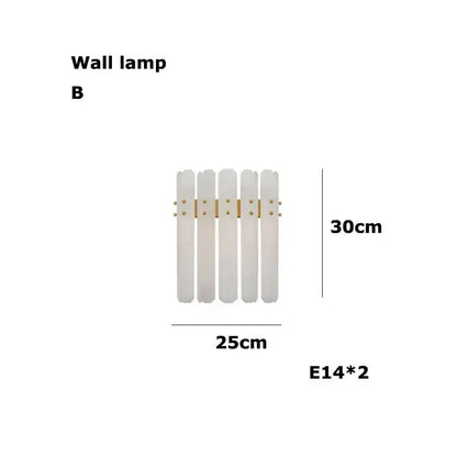 Elegant alabaster gold chrome chandelier living room pendant light