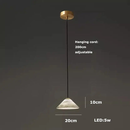 Elegant white & beige alabaster pendant lights living room teardrop