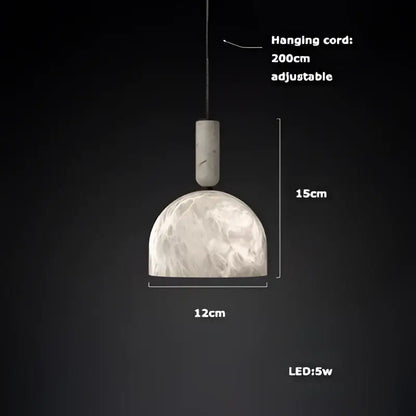 Elegant white & beige alabaster pendant lights living room teardrop