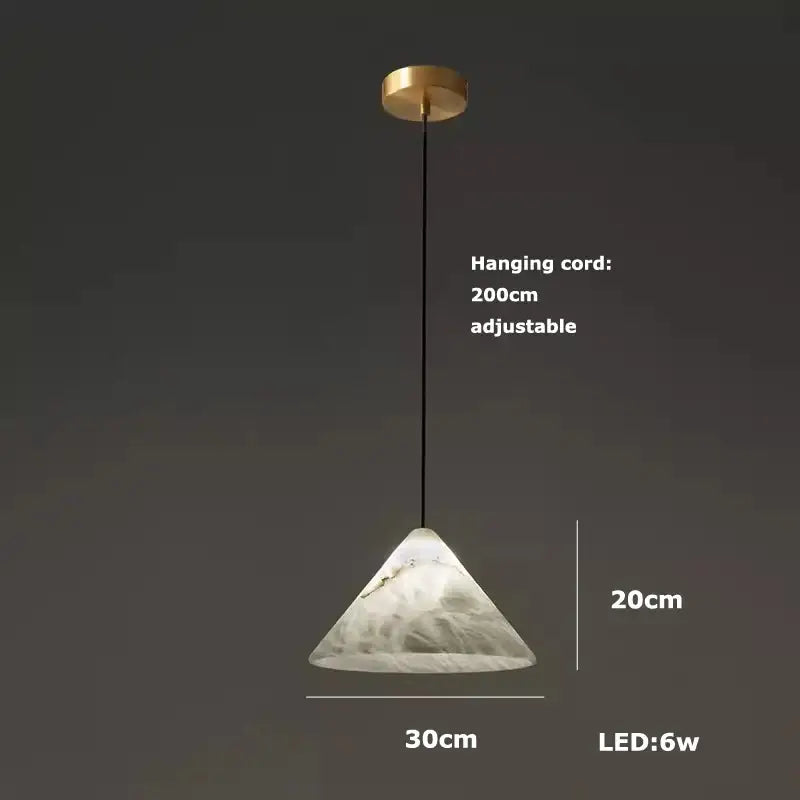 Elegant white & beige alabaster pendant lights living room teardrop
