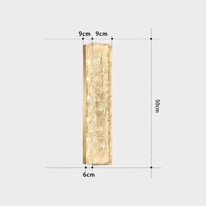 Modern textured glass copper wall lamp bedroom luxury sconce