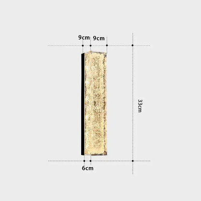 Modern textured glass copper wall lamp bedroom luxury sconce