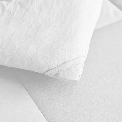 White diamond stitched brushed duvet quilt – bedroom comforter