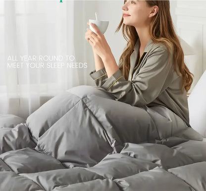 Plush white season lightweight goose down duvet insert bedroom
