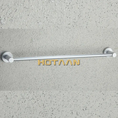 Modern silver double towel bar rail – bathroom anti-rust rack