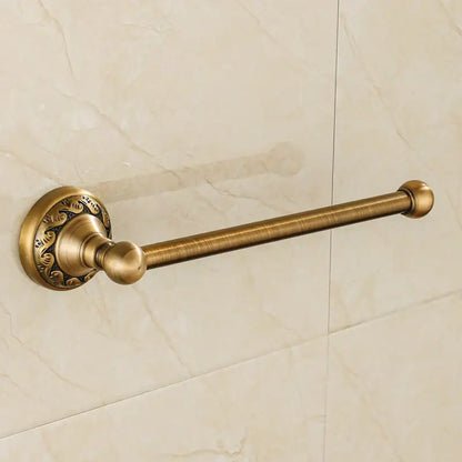 Antique brass aluminium wall mounted round towel holder bathroom rack
