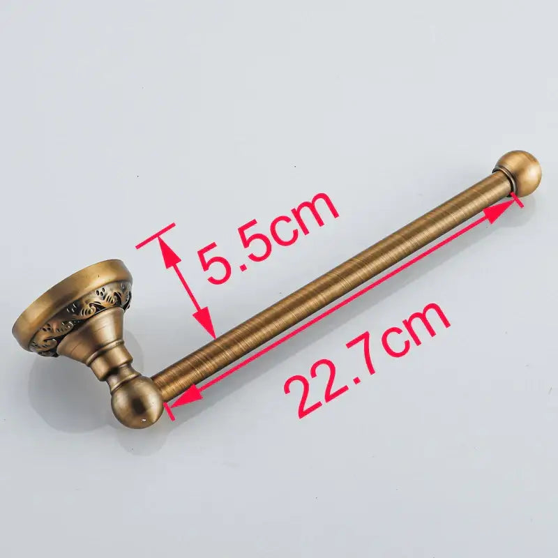 Antique brass aluminium wall mounted round towel holder bathroom rack