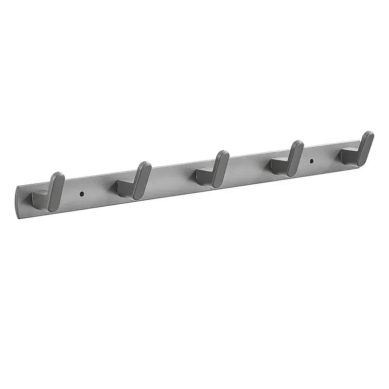 Gray aluminum alloy towel hooks bathroom wall rack