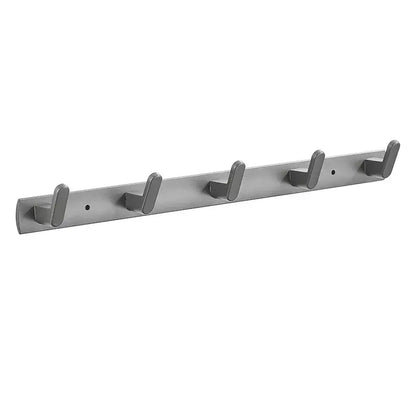 Gray aluminum alloy towel hooks bathroom wall rack