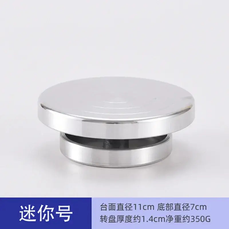 Modern silver aluminum alloy turntable tiered kitchen cake stand
