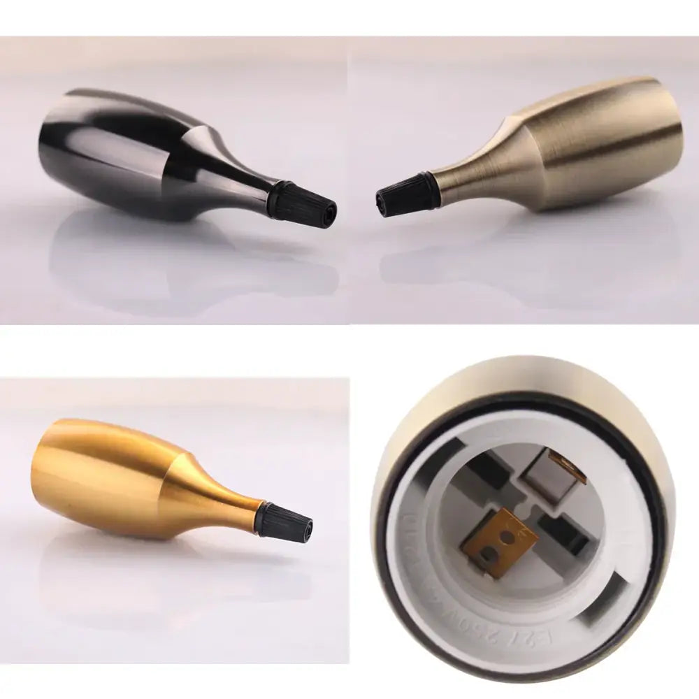 Industrial bronze black & gold e27 led lamp holder kitchen pendant