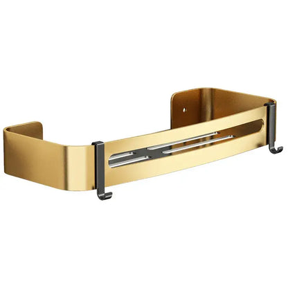 Modern gold & black bathroom corner shelf storage holder