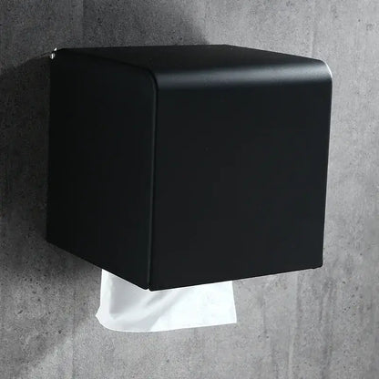 Matte black aluminum toilet paper rack bathroom wall mount