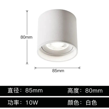 Modern black & white aluminum ceiling lamp living room spotlights