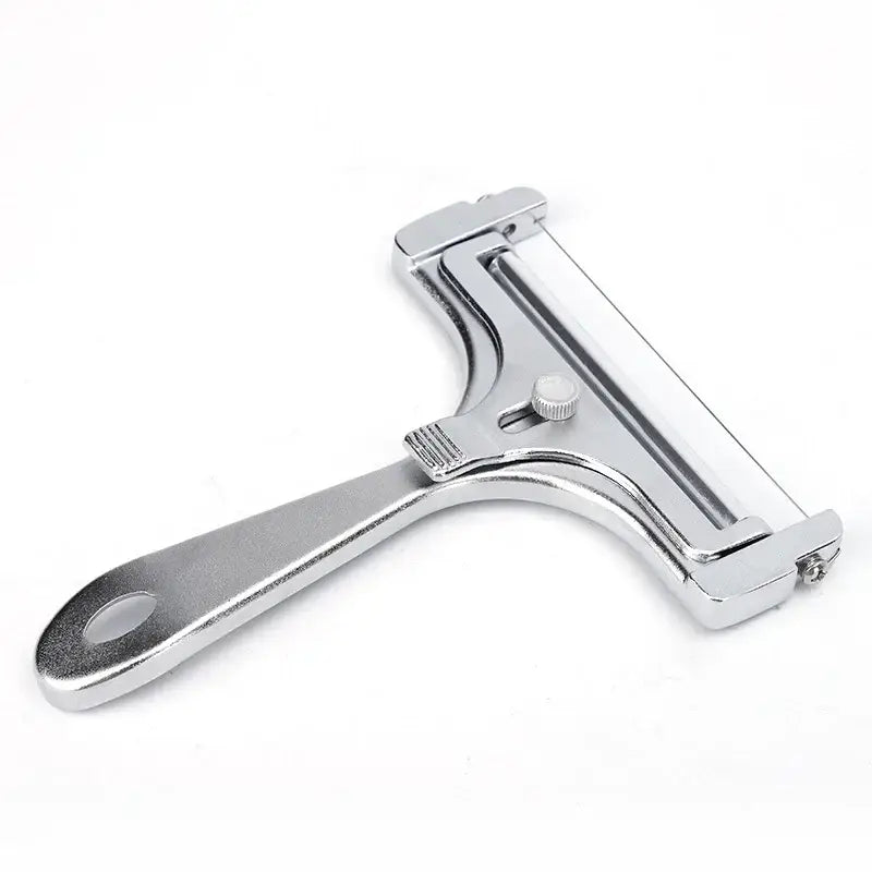 Sleek chrome adjustable cheese butter slicer kitchen tool