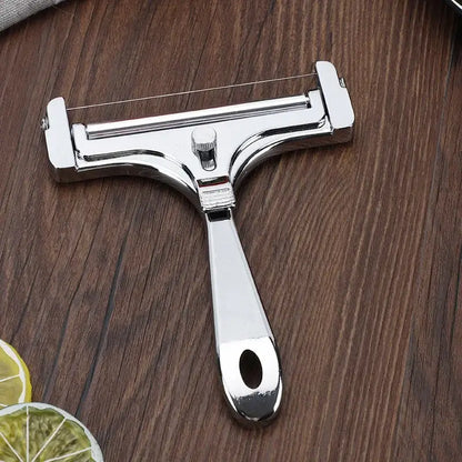 Sleek chrome adjustable cheese butter slicer kitchen tool