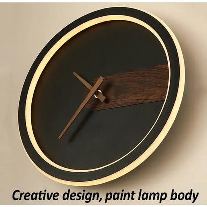 Modern beige aluminum clock wall lamp living room led sconce