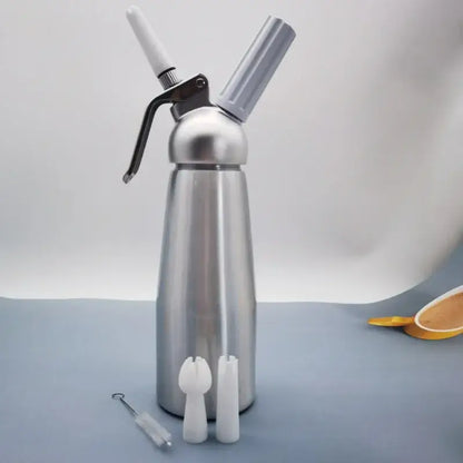 Silver metallic aluminum cream gun chantilly siphon kitchen tool