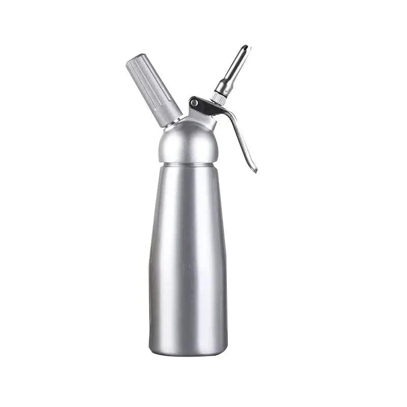 Silver metallic aluminum cream gun chantilly siphon kitchen tool
