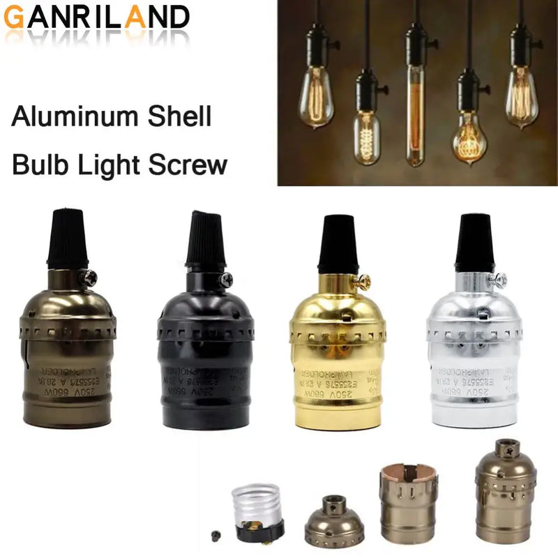 Textured aluminum lamp holder pendant light for living room