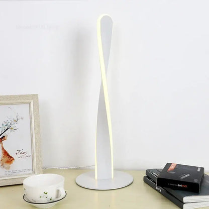 Modern golden twisted aluminum floor lamp living room led dimmable light