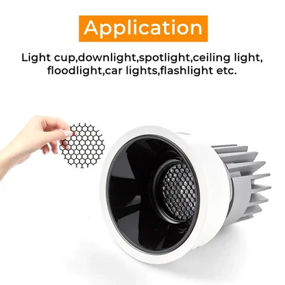 Black aluminum honeycomb downlight anti glare grill for living room