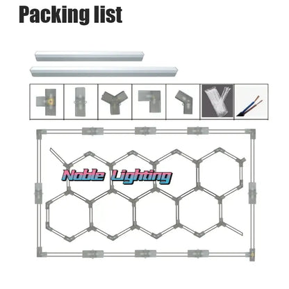 Modern white aluminum housing hexagon led light bar garage light