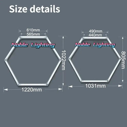 Modern white aluminum housing hexagon led light bar garage light