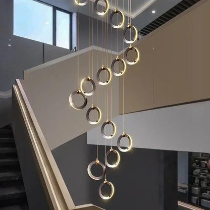 Modern minimalist aluminum led chandelier – living room hanging light
