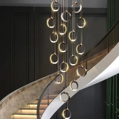 Modern minimalist aluminum led chandelier – living room hanging light