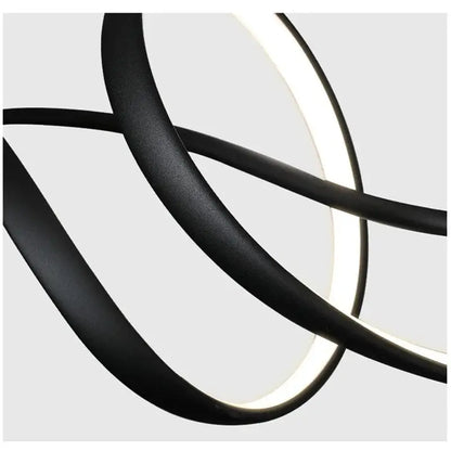 Modern black & silver aluminum led chandelier dining room light
