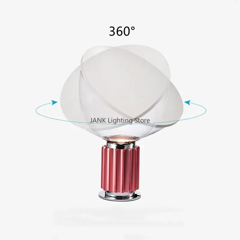 Modern fluted silver & blue glass led desk lamp bedroom lighting