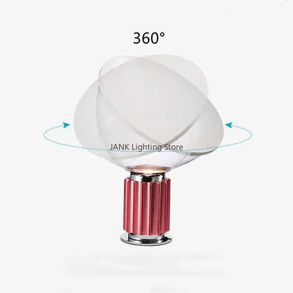 Modern fluted silver & blue glass led desk lamp bedroom lighting