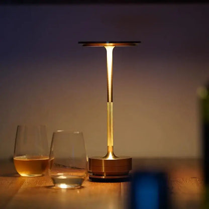 Modern sleek led desk lamp living room textured cordless light