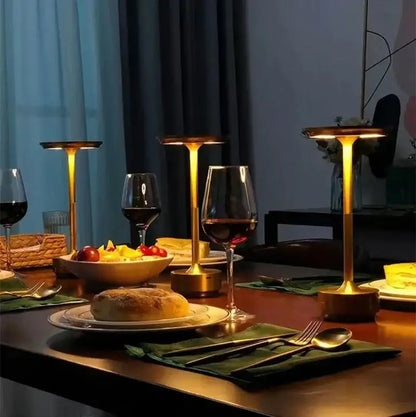 Modern sleek led desk lamp living room textured cordless light