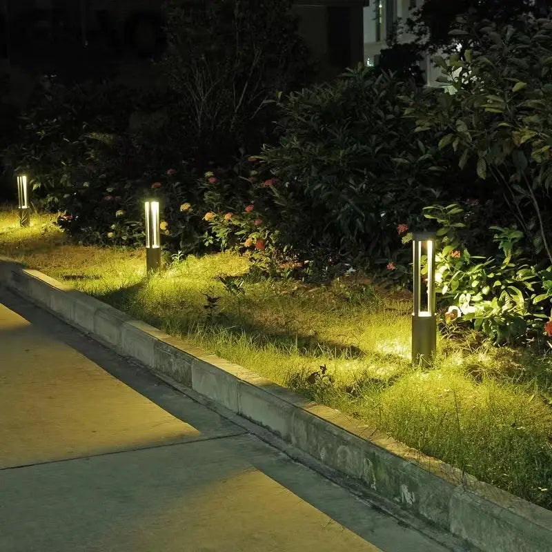 Modern gold aluminum led garden light outdoor path lamp