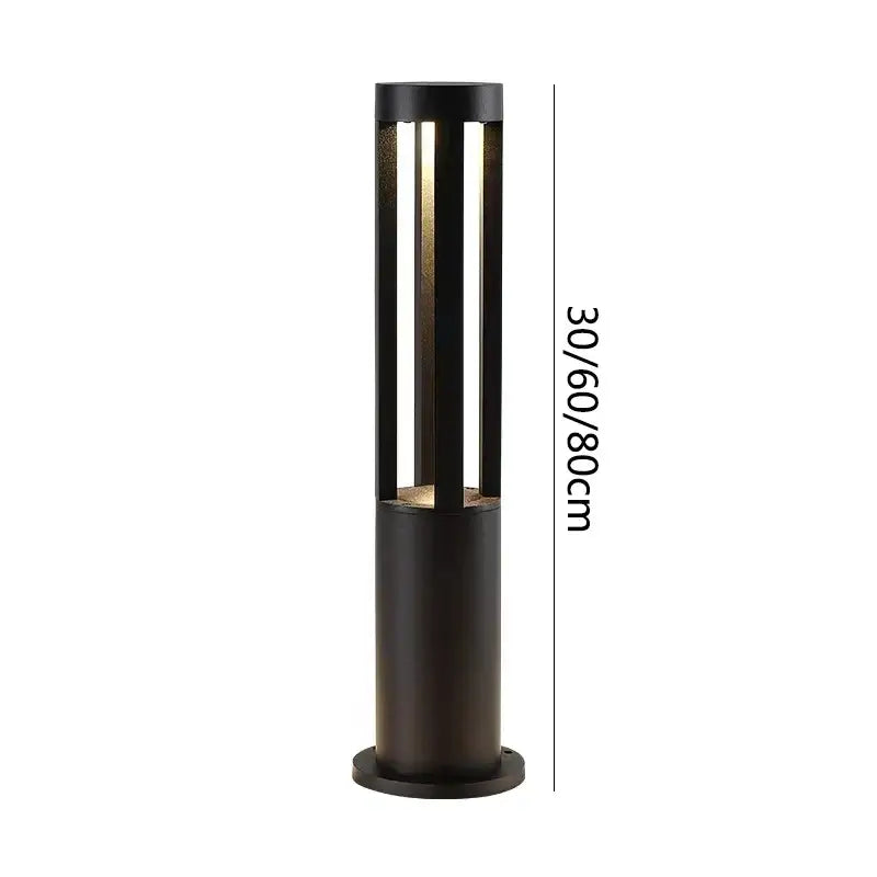 Modern gold aluminum led garden light outdoor path lamp
