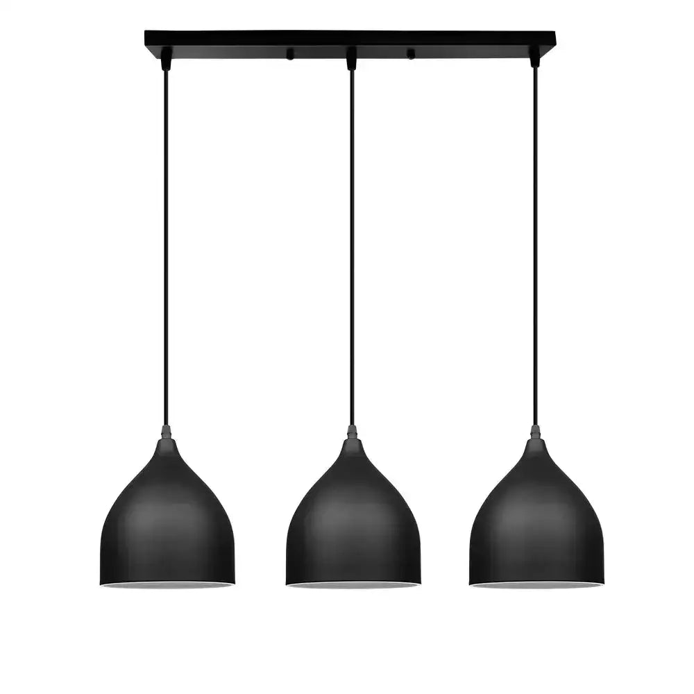Modern matte black aluminum led pendant light kitchen teardrop shade