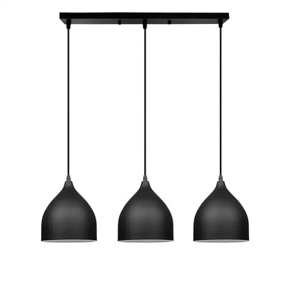 Modern matte black aluminum led pendant light kitchen teardrop shade