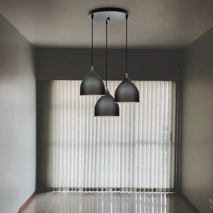 Modern matte black aluminum led pendant light kitchen teardrop shade