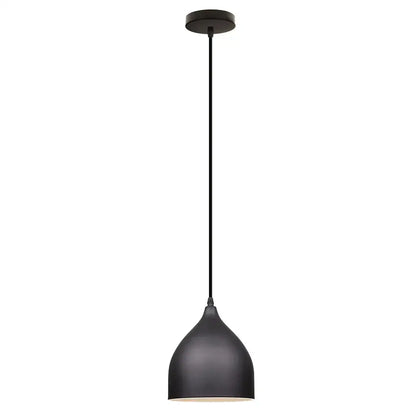 Modern matte black aluminum led pendant light kitchen teardrop shade
